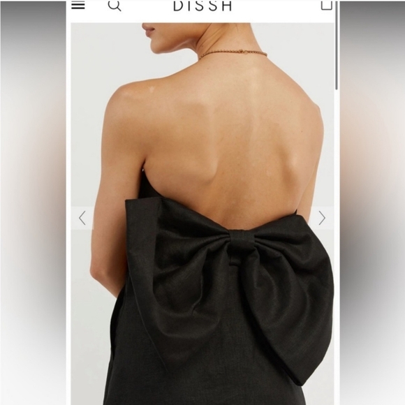 DISHH Bow Black mini dress - Picture 2 of 8